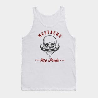 Skull with Mustache Tank Top